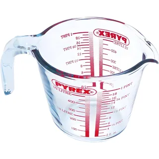 Pyrex P586 Messbecher, 1 Pint | Transparent, Boro, glänzendes Finish, 16,5 x 11,9 x 12 cm