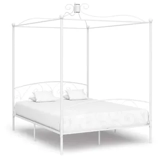 vidaXL Himmelbett 180 x 200 cm Weiß