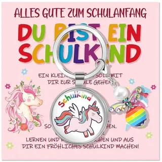 jiangwon DPKOW Geschenk Einschulung Mädchen Schultüte Füllung Schutzengel Glücksbringer Schulanfang, Einhorn Geschenke für Mädchen Schulkind 2026