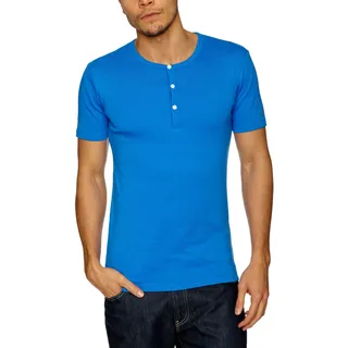 ESPRIT Herren T-Shirt Slim Fit N32633, Gr. 46 (S), Blau (Crown Blue 497) - 46