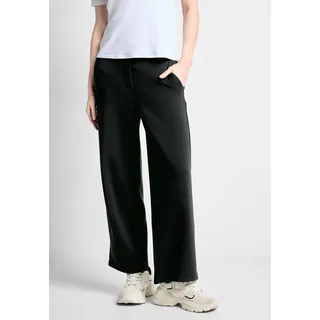 Loungehose CECIL "Style Neele Modal" Gr. L (42), Länge 28, schwarz (black) Damen Hosen Freizeithosen Loose Fit mit weitem Bein
