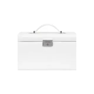 Schmuckbox mit 2 Schubladen, tragbarer Schmuckkasten, abschließbar