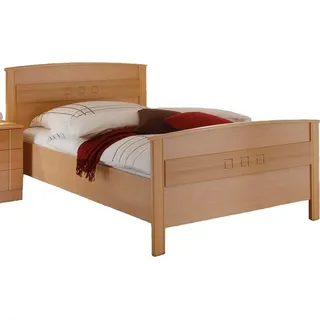 Seniorenbett Komfortbett höhenverstellbar Buche Nachbildung - Braun