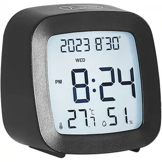 LCD Kleiner Wecker mit Touch Button Temperatur Luftfeuchtigkeit Desktop Max/Mix