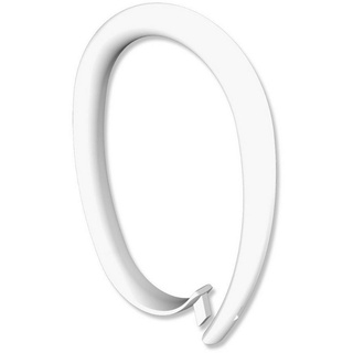 Duschvorhangringe Oval verschließbar, INTERDECO, für Duschvorhangstangen, (Stück, 32-St., Weiss), Kunststoff weiß