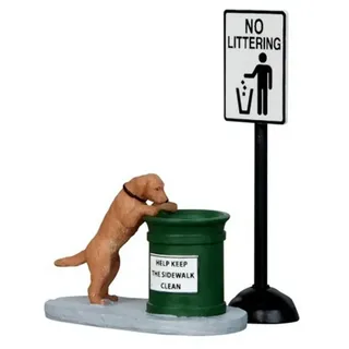 lemax - europe b.v. No Littering Set von 2 Figuren