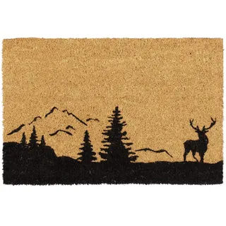 Relaxdays Kokosmatte 40 x 60 cm Braun/Schwarz