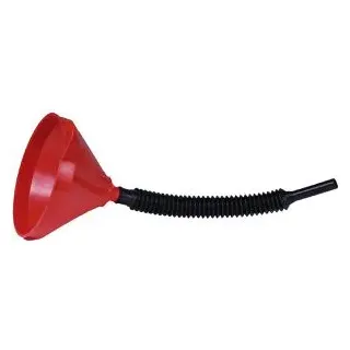 Hünersdorff Trichter 953500, rot, Ø 21 cm, aus Kunststoff, mit Sieb und Schlauch