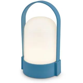 Brilo Akku-LED-Tischleuchte Blau