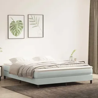 vidaXL Boxspringbett 180 x 220 cm Hellgrau