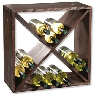 KESPER Weinregal Regalsystem 24 Flaschen 1-tlg. Kiefernholz Braun