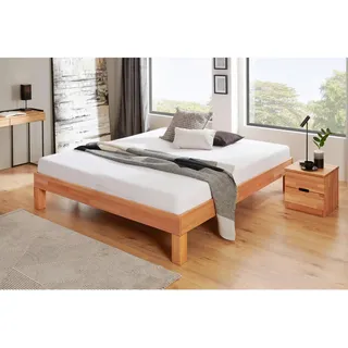 Mid.you Futonbett, Kernbuche, Holz, Kernbuche, massiv, 200x200 cm, für Rollrost geeignet, Lattenrost geeignet, Schlafzimmer, Betten, Futonbetten