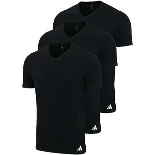 adidas Herren T-Shirt, 3er Pack - Shirt, Active Core Cotton einfarbig, Schwarz XL