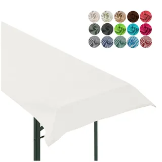 heimtexland ® Tischdecke Bierzeltgarnitur Biertischdecke Garten Tischdeko Party Event Dekoration Typ861 Weiß 90x240 cm