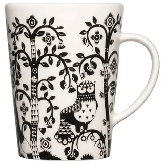 Iittala Taika Tasse, aus Vitroporzellan, in der Farbe Weiß-Schwarz, spülmaschinengeeignet, Maße (H x B x L): 10 x 10,2 x 7,7 cm, Volumen: 0,3 l, 1070923