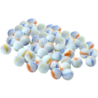 ARSUK Glasmurmeln Set 40 Stück – Bunte Milchige Glaskugeln Ø 15–16 mm, ca. 200 g – Kinder Spielzeug, Retro Murmelspiele, Basteln, Aquarium, Vase, Tisch- & Gartendeko, Party Mitgebsel & Sammler