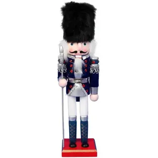 Weihnachts-nussknacker-figur 30 Cm - Holzdekoration In Marineblau
