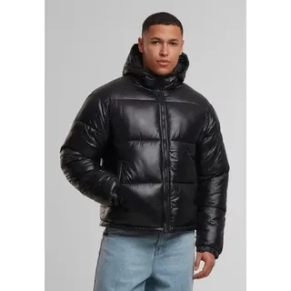 URBAN CLASSICS Shiny Puffer Jacket With Hood schwarz 5XL
