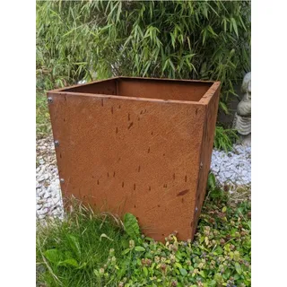 Zen Man Edelrost Garten Schale Pflanzschale Rost Gartendeko Blumentopf Pflanzkübel Stahlblech 1mm (031987-3: 40 * 40 * 40cm)