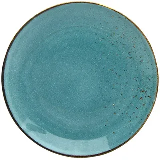 CreaTable Speiseteller Nature Collection Ø 27 cm blau/türkis 6er Set