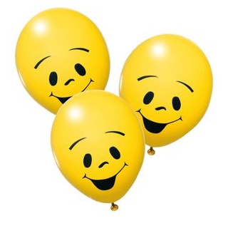 Susy-Card Luftballons 40011523 Sunny, gelb, rund, Ø 27 cm, 10 Stück