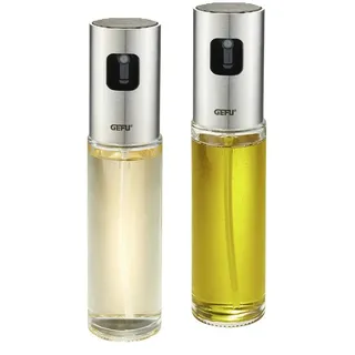 GEFU NEVA Essig- und Öl-Sprüher Set 2 Stück 100 ml Edelstahl Glas