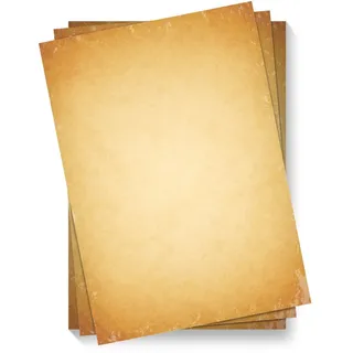 10 x Briefpapier Motivpapier DIN A4 Beidseitig Vollflächig - Vintage Retro altes Papier