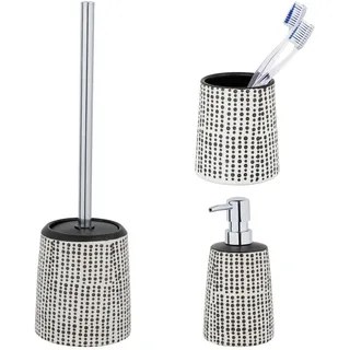 Schöner Wohnen Badaccessoire-Set Schwarz/Mehrfarbig