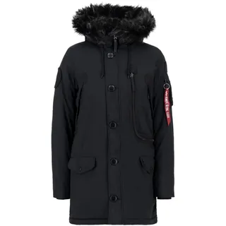 Alpha Industries Damen Polar Jacke, All Black, XXL