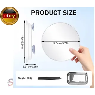Vergrößerungsspiegel 20 Fach Kosmetikspiegel mit Vergrößerung 15 cm Make up Sch