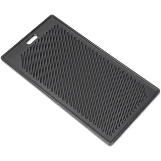 GFTIME 45 x 24cm Wendeplatte Gusseisen für alle RÖSLE VIDERO G2-, G3-, G4- und G6-Modelle (ab Modelljahr 2021), Universal Gusseisen Grillplatte Gasgrill Zubehör, 1 Stück