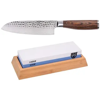 GRÄWE Damastmesser GRÄWE Damastemesser-Set mit Wetzstein 400/1000