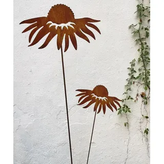 Terma Rost Sonnenhut XXL 110 cm Höhe Sonneblume Gartenstecker rost Gartenfigur groß Metallfigur Garten Blumenstecker dekostecker rostgartendeko rostdeko Gartendeko Metall deko metallstecker edelrost