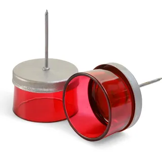 2X Kerzenhalter rot Teelichthalter Teelichtgläser Kerzenhalter zum Stecken Kerzenpicks für Adventskranz 5cm