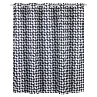 WENKO Anti-Schimmel Duschvorhang Fashion Flex, Textil-Vorhang mit Antischimmel Effekt, große integrierte Ringe zur Befestigung an der Duschstange, waschbar, wasserabweisend, 180 x 200 cm