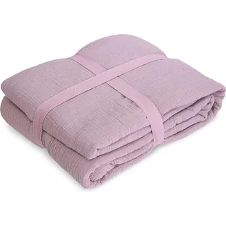 KaMel GmbH Musselin Decke Kuscheldecke 130 x 180 cm Rosa