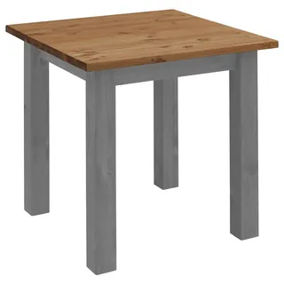 Boxxx Esstisch, Grau, Laugenfarbig, Holz, Kiefer, massiv, quadratisch, eckig, 78x78x78 cm, in verschiedenen Größen erhältlich, Esszimmer, Tische, Esstische, Esstische quadratisch