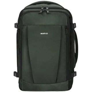 ECOHUB Rucksack Easyjet Handgepäck, Handgepäck Rucksack Flugzeug Herren mit 13 Taschen, Wasserdichter Recyceltes PET Reiserucksack, Groß Reisetasche 30L, 45x36x20 (Grau)