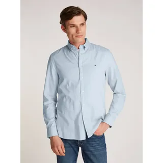 Tommy Hilfiger Flex Dobby Langarmhemd Breezy Blue XL