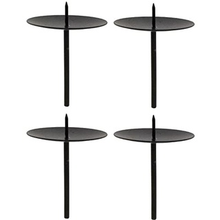 Kerzenhalter aus massivem Metall für Adventskranz - Adventskranzstecker - Kerzenhalter für Adventskranz - Kerzenteller für Adventskranz - Adventskerzenhalter Größe Ø 6 cm/H 8 cm