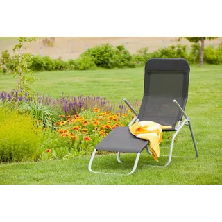 MX Gartenliege Wellness schwarz Sonnenliege Relaxliege Liege Poolliege