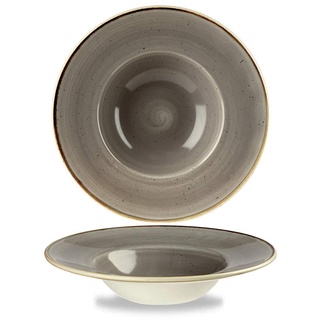 Churchill Stonecast -Wide Rim Bowl Pastateller- Ø24cm, Farbe wählbar (Peppercorn Grey)