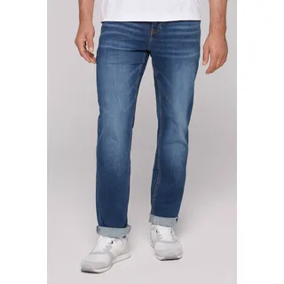 Regular-fit-Jeans CAMP DAVID, Herren, Gr. 31, Länge 30, blau (real blau), Denim/Jeans, Material: 99% Baumwolle, 1% Elasthan, Zusatz: Enthält nichttextile Teile tierischen Ursprungs (Badge), Abriebeffekte, regular fit, Jeans, mit hoher Leibhöhe