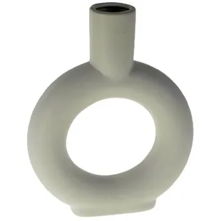 Werner Voß Kugelvase Vase modern weiß H=22,5cm Blumen Porzellan Tisch Deko Trocken Skandi