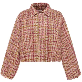 IZIA Jacke Boho creme / hellbraun / rosa / magenta XS