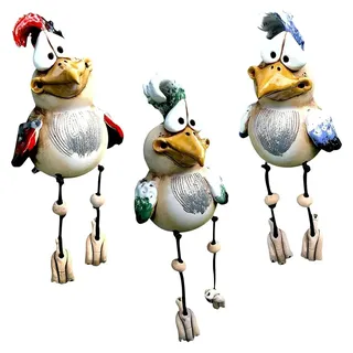 Garten Huhn Dekoration, Hühnerstatue für den Ostergarten, Deko Figuren aus Kunstharz, dekoratives Ornament für drinnen und draußen, Wohnkunst f...