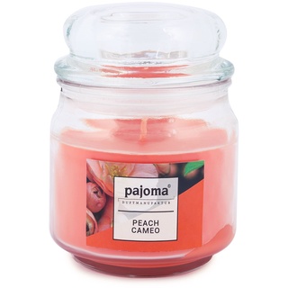 pajoma® Duftkerze im Bonbonglas 248 g, Peach Cameo | Sweet Edition - Premium Kerze zum verschließen, Brennzeit ca. 55 Stunden