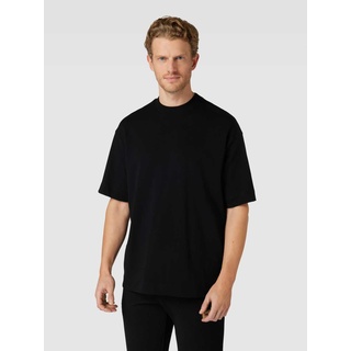 Oversized T-Shirt im unifarbenen Design, Black, S
