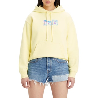 Levi's Damen Graphic Standard Hooded Sweatshirt Hoodie, Poster Logo Powdered Yellow, L