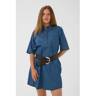 Culture Kleid Blusenkleid Blau/Rot 40